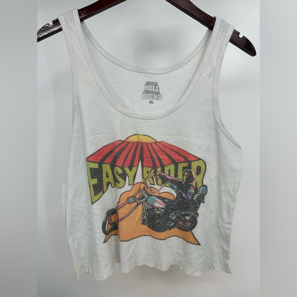 White Easy Rider Tank Top